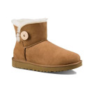 UGG Classic Mini Bailey Button Bling Chestnut