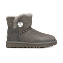 UGG Classic Mini Bailey Button Bling Grey