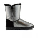 UGG Classic Short Bailey Button Bling Glitter I DO Silver