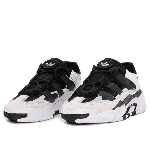Adidas Niteball White Black Winter С МЕХОМ
