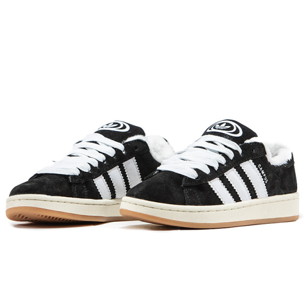 Adidas Campus Black White Winter С МЕХОМ (FKS2350297)
