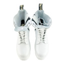 Dr. Martens Jadon Smooth Leather Boots Zip White