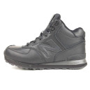 New Balance 574 Black Leather Winter С МЕХОМ