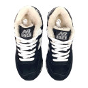 New Balance 574 White Black Winter С МЕХОМ