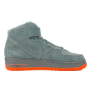 Nike Air Force 1 High Grey Red Suede Winter С МЕХОМ