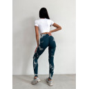 Легінси Зелено-Білі з Push-Up Ефектом