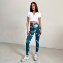 Легінси Зелено-Білі з Push-Up Ефектом