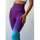 Легінси Фіолетово-Бірюзові з Push-Up Ефектом