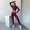 Легінси Бордові з Push-Up Ефектом