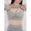 Кроп Топ Спортивний Сірий