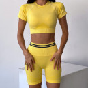 Кроп Топ Спортивний Жовтий