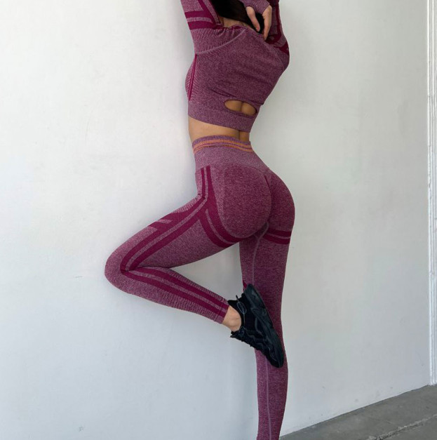 Легінси Бордові з Push-Up Ефектом