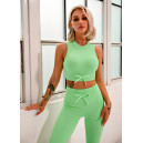Легінси Салатові в Рубчик з Push-Up Ефектом