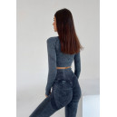 Комплект Легінси з Push-Up Ефектом + Рашгард Темно Сірий