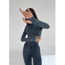 Комплект Легінси з Push-Up Ефектом + Рашгард Темно Сірий