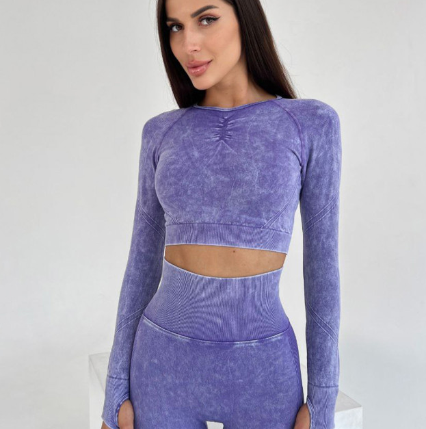 Комплект Легінси з Push-Up Ефектом + Рашгард Фіолетовий