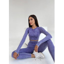 Комплект Легінси з Push-Up Ефектом + Рашгард Фіолетовий