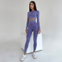 Комплект Легінси з Push-Up Ефектом + Рашгард Фіолетовий