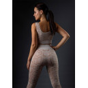 Комплект Легінси + Спортивний Топ Бежевий