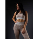 Комплект Легінси + Спортивний Топ Бежевий