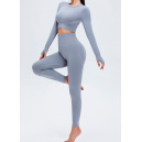 Комплект Легінси з Push-Up Ефектом + Рашгард Сірий