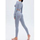 Комплект Легінси з Push-Up Ефектом + Рашгард Сірий