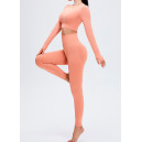 Комплект Легінси з Push-Up Ефектом + Рашгард Персиковий