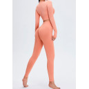 Комплект Легінси з Push-Up Ефектом + Рашгард Персиковий