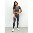 Кроп Топ Спортивний Темно Сірий