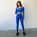 Легінси Сині в Рубчик з Push-Up Ефектом