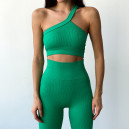 Топ Спортивний Зелений в Рубчик