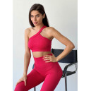 Топ Спортивний Червоний в Рубчик