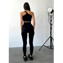 Легінси Чорні в Рубчик з Push-Up Ефектом