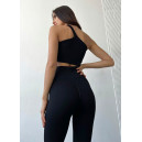 Легінси Чорні в Рубчик з Push-Up Ефектом