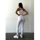 Легінси Білі в Рубчик з Push-Up Ефектом