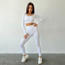 Легінси Білі в Рубчик з Push-Up Ефектом