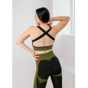 Топ Спортивний Чорно Зелений з Візерунком