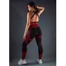 Топ Спортивний Чорно Бордовий з Візерунком