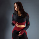 Рашгард на Блискавці Чорно Бордовий з Візерунком