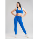 Топ Спортивний з Блискавкою Синій в Рубчик