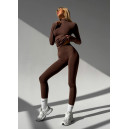 Безшовний Базовий Комплект Легінси + Водолазка Коричневий