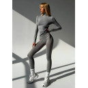 Безшовний Базовий Комплект Легінси + Водолазка Сірий