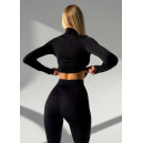 Безшовний Базовий Комплект Легінси + Водолазка Чорний