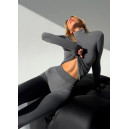 Безшовний Базовий Комплект Легінси + Водолазка Сірий