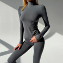 Безшовний Базовий Комплект Легінси + Водолазка Сірий