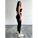 Легінси Чорні в Рубчик з Push-Up Ефектом