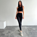 Легінси Чорні в Рубчик з Push-Up Ефектом