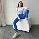 Легінси Сині в Рубчик з Push-Up Ефектом