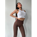 Легінси Коричневі в Рубчик з Push-Up Ефектом