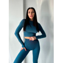 Легінси Сапфірові в Рубчик з Push-Up Ефектом